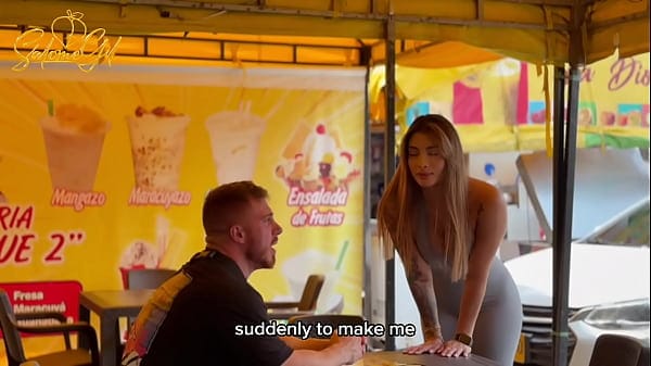 MILF stepmom convince a foreigner client to fuck in her house while her husband is not there